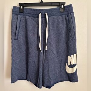 Men's Nike Athletic Gym Alumni Muscle Logo Shorts Joggers Blue